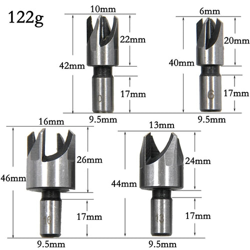 Hole Diameter 6-16mm Round Shank Shape  4PC Claw Type Drill 